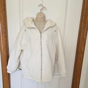 Womens  size XS white jacket with hood.